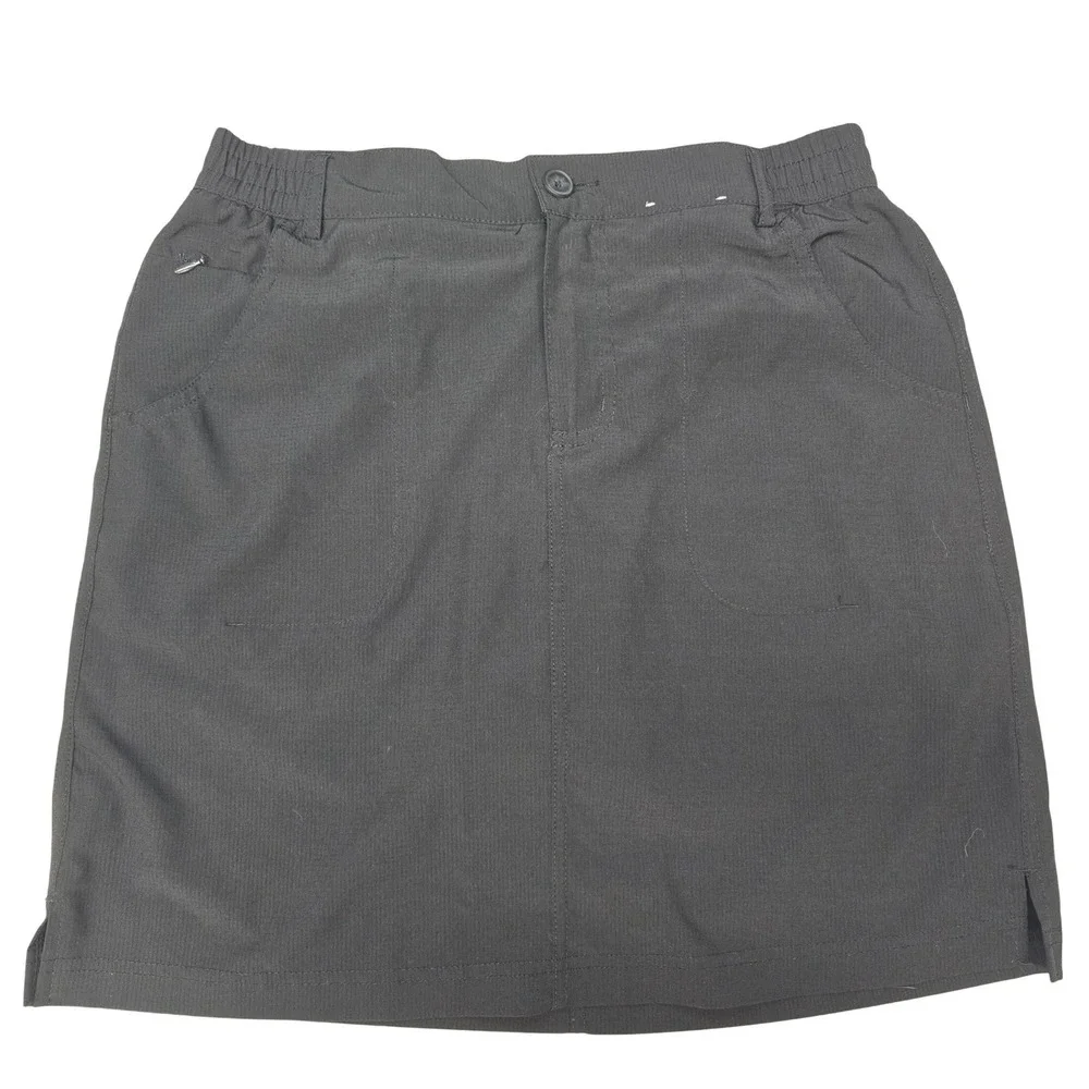 Tilley Womens Black Ripstop Hiking Skort Active Outdoor Skirt Size Small